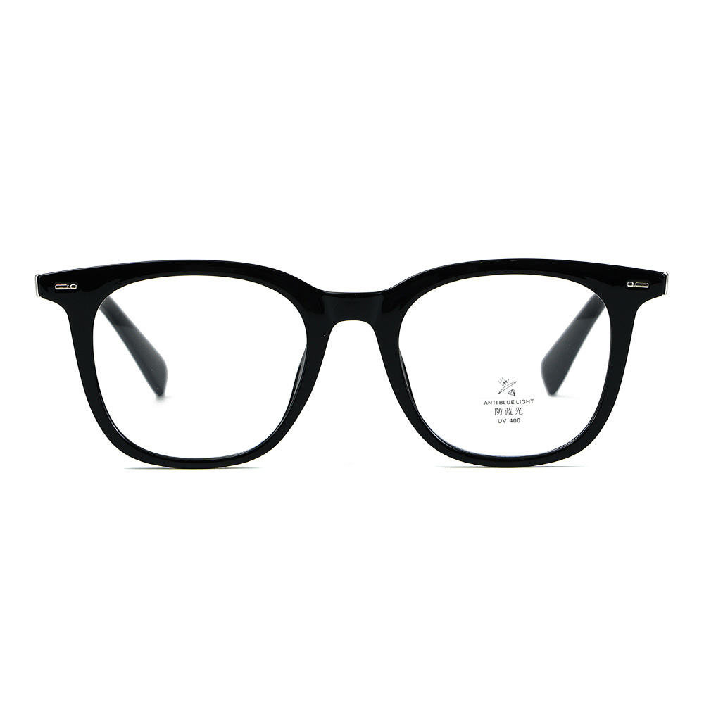 Unisex TR90 Square Frame Blue Light Blocking Clear Lens Glasses