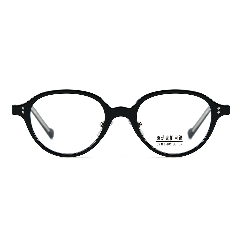 Trendy Oval Small Frame Women Blue Light Blocking Glasses