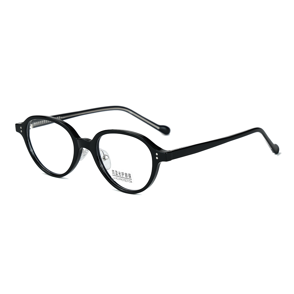 Trendy Oval Small Frame Women Blue Light Blocking Glasses