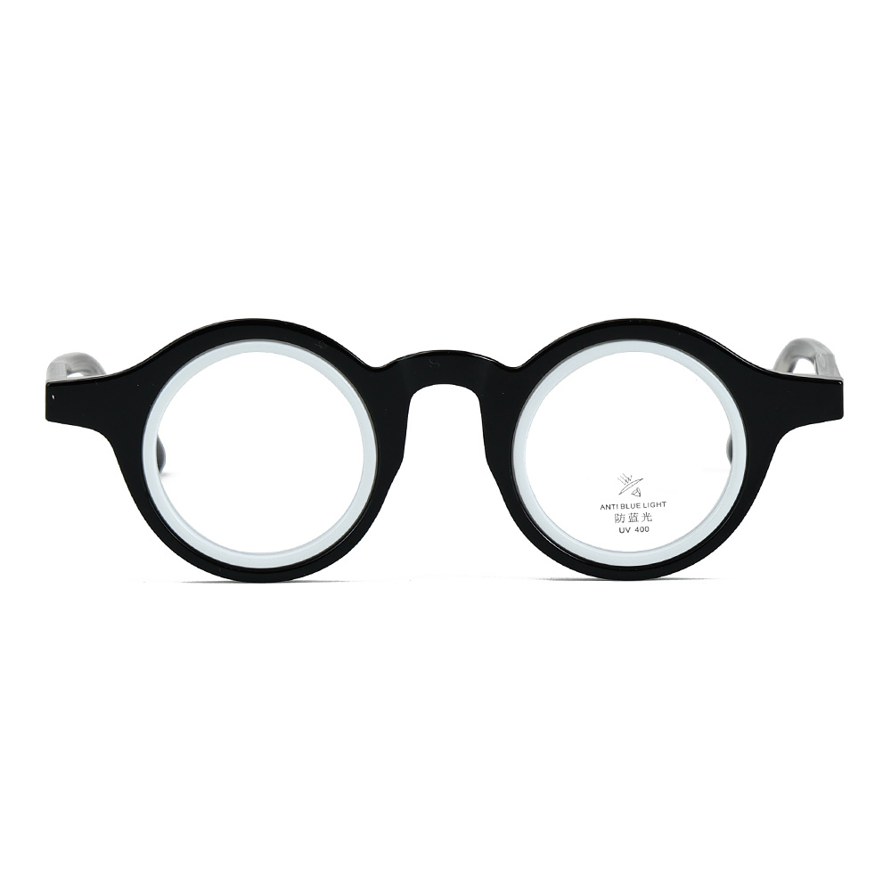 Unique Small Round Frame Blue Light Clear Glasses