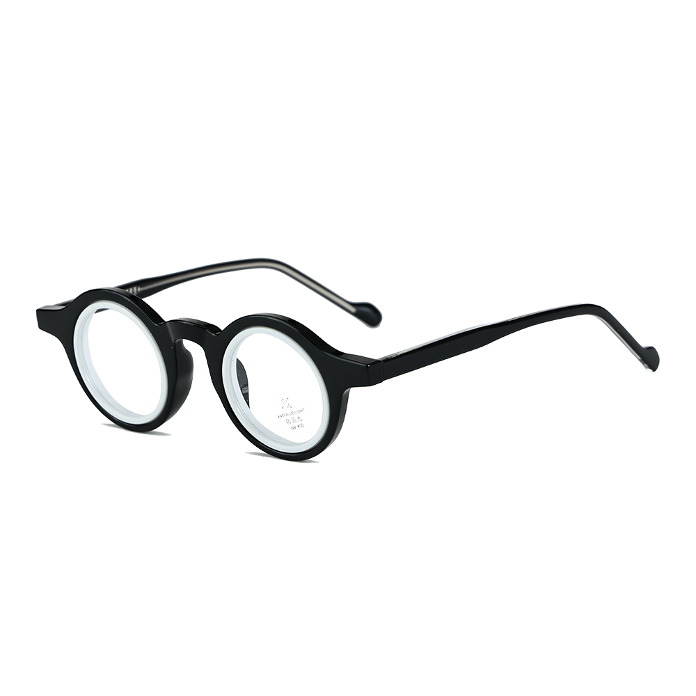 Unique Small Round Frame Blue Light Clear Glasses