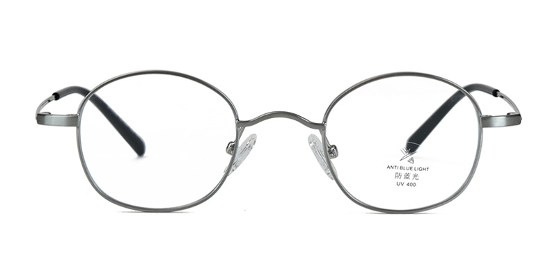 Clear Round Frame Metal Anti Blue-ray Glasses