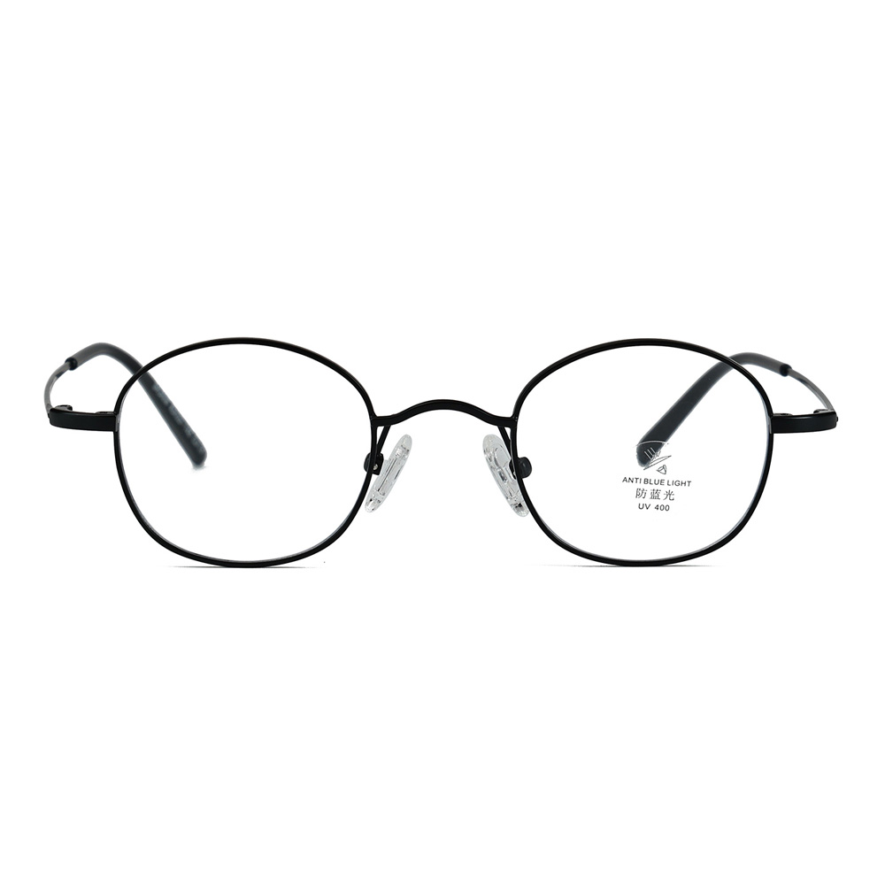 Clear Round Frame Metal Anti Blue-ray Glasses