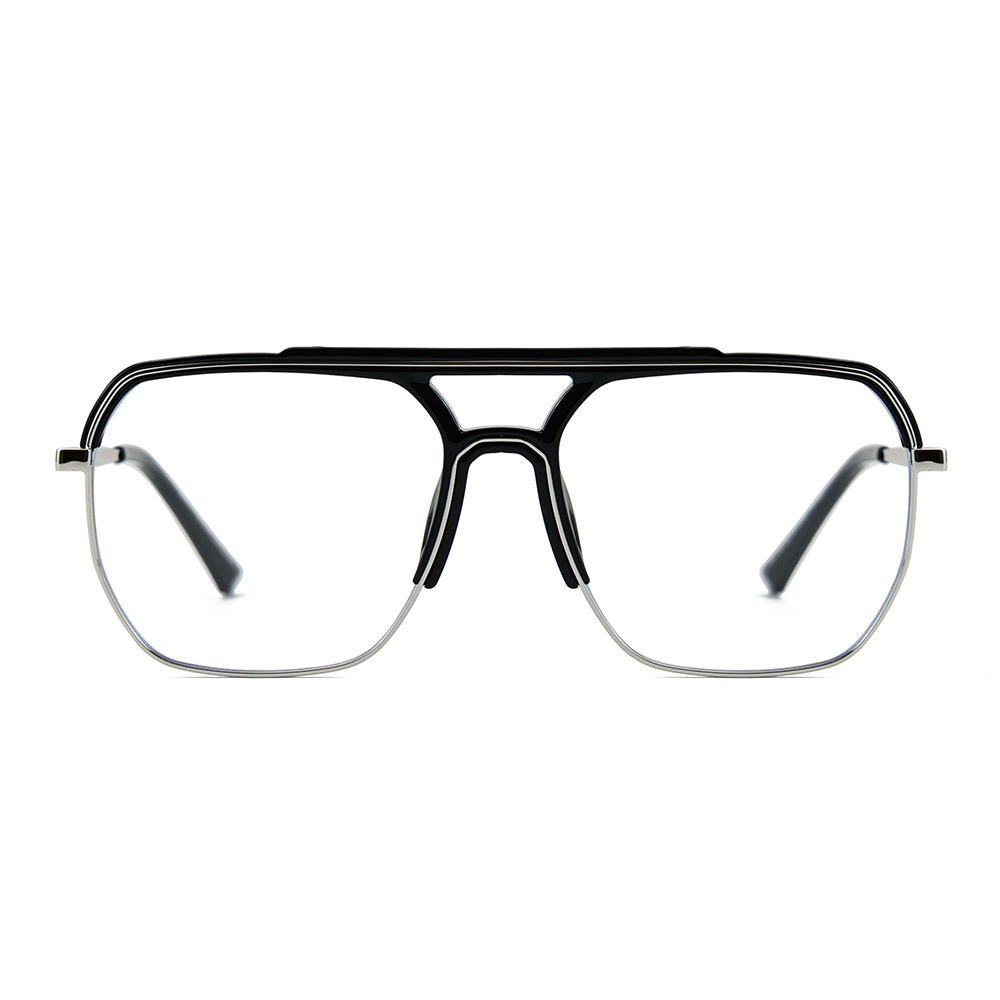 INS Style Pilot Metal Frame Blue-Light Protection Glasses