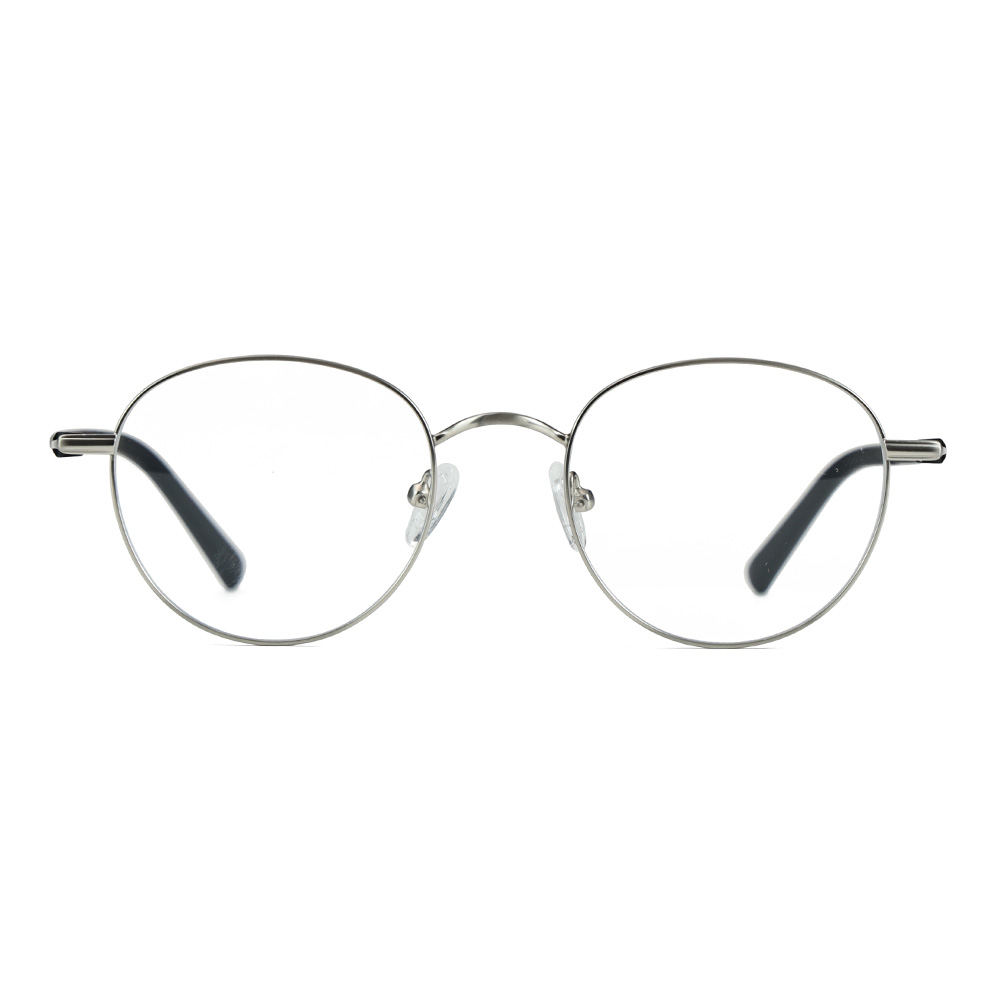 Unisex Metal Blue-Light Vintage Small Round Glasses Frame