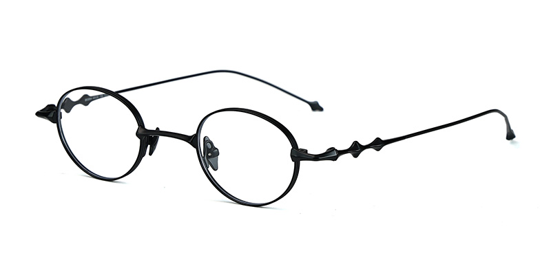 Unisex Metal Oval Frame Blue-Light Blocking Glasses Frame