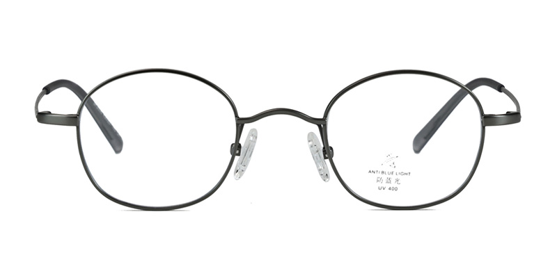 Clear Round Frame Metal Anti Blue-ray Glasses