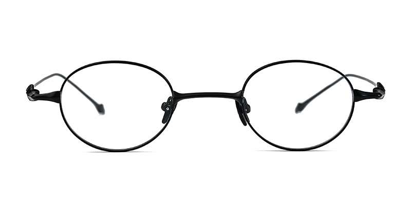 Unisex Metal Oval Frame Blue-Light Blocking Glasses Frame