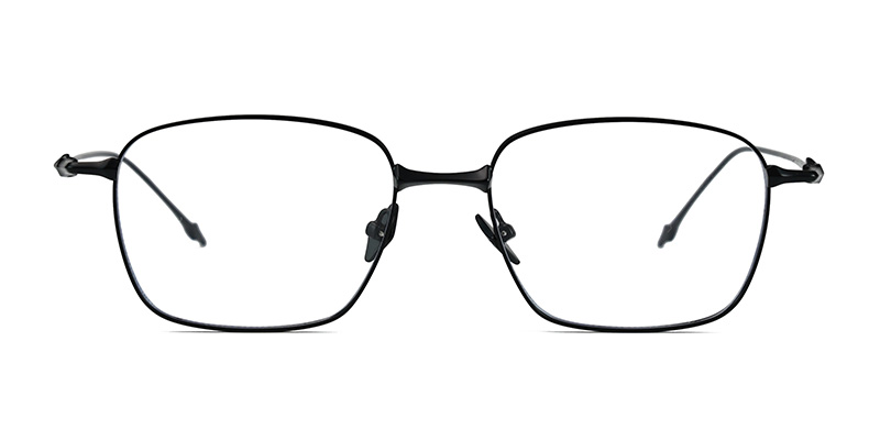 Small Square Clear Lens Metal Frame Blue-Light Glasses