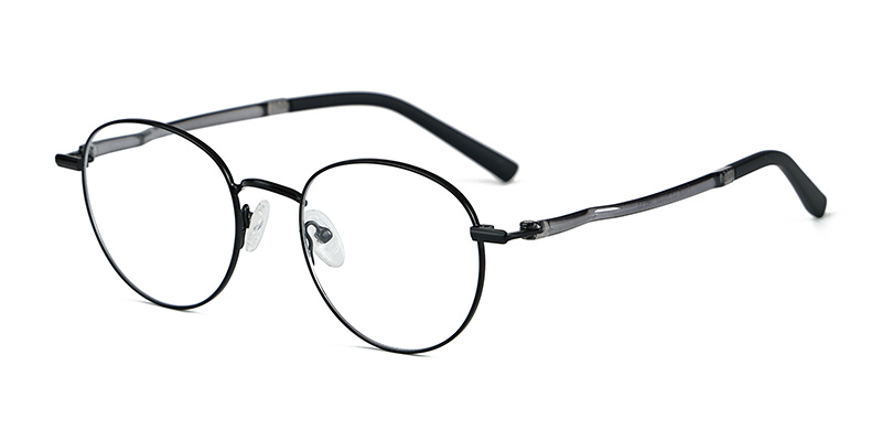 Unisex Metal Blue-Light Vintage Small Round Glasses Frame