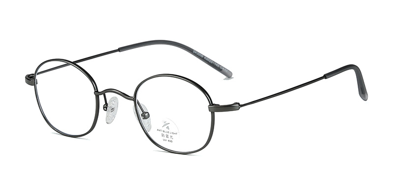 Clear Round Frame Metal Anti Blue-ray Glasses