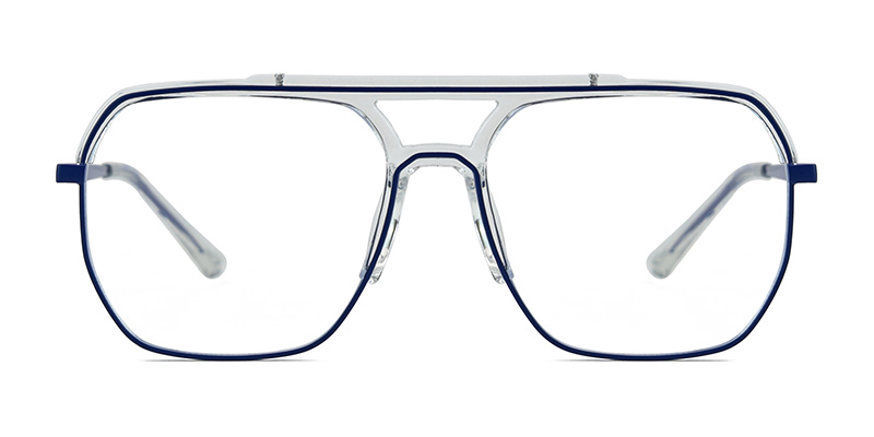 INS Style Pilot Metal Frame Blue-Light Protection Glasses