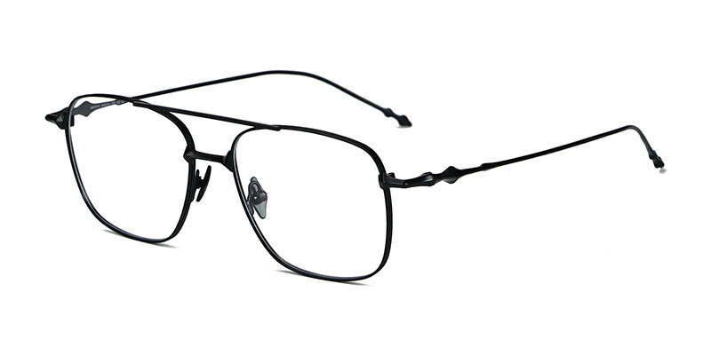 Women Blue-Light Blocking Double Beam Square Eyeglass Frame