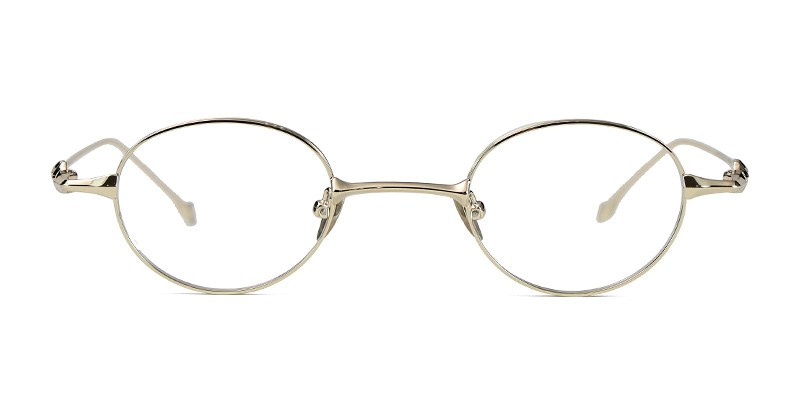 Unisex Metal Oval Frame Blue-Light Blocking Glasses Frame