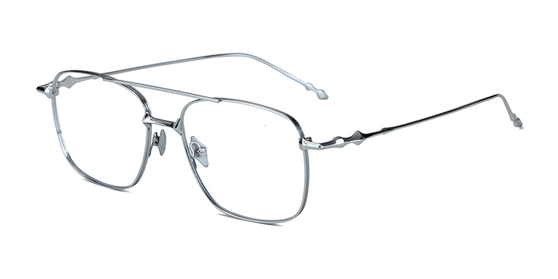 Women Blue-Light Blocking Double Beam Square Eyeglass Frame