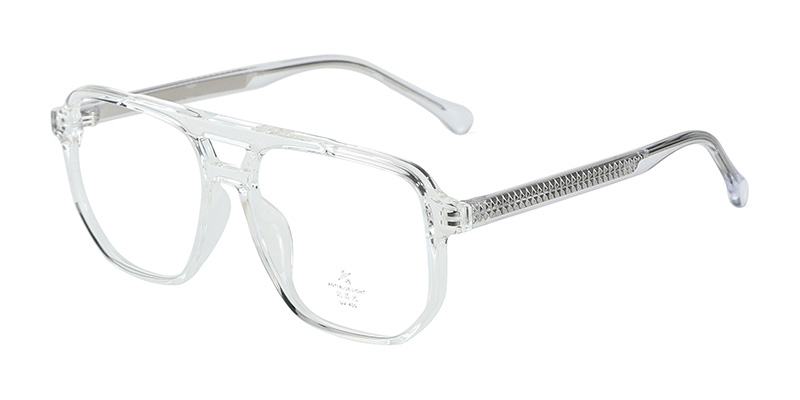 Retro TR90 Acetate Double Beam Design Anti Blue Light Glasses