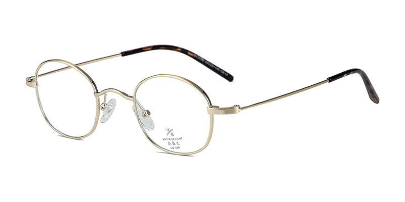 Clear Round Frame Metal Anti Blue-ray Glasses