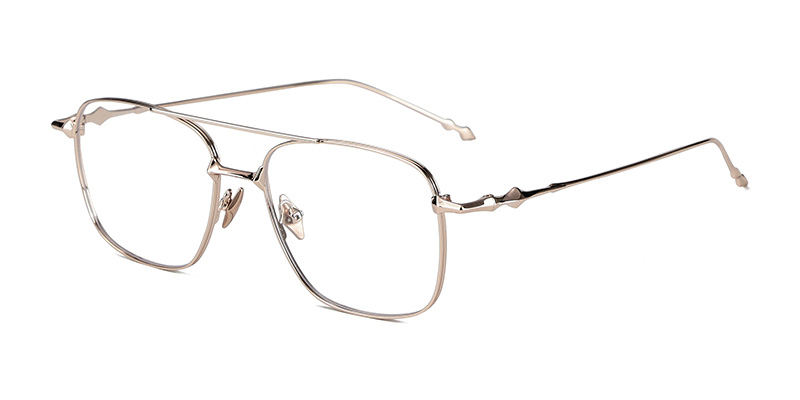 Women Blue-Light Blocking Double Beam Square Eyeglass Frame