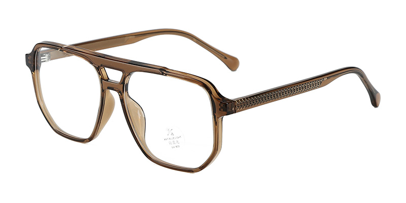 Retro TR90 Acetate Double Beam Design Anti Blue Light Glasses
