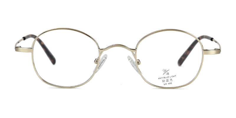 Clear Round Frame Metal Anti Blue-ray Glasses