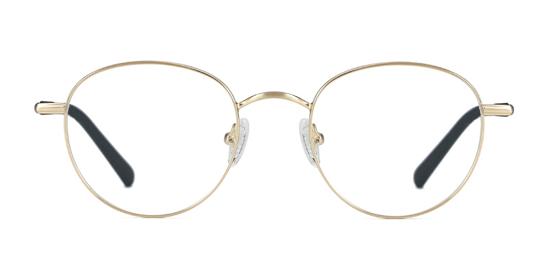 Unisex Metal Blue-Light Vintage Small Round Glasses Frame