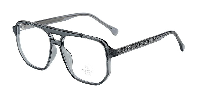 Retro TR90 Acetate Double Beam Design Anti Blue Light Glasses