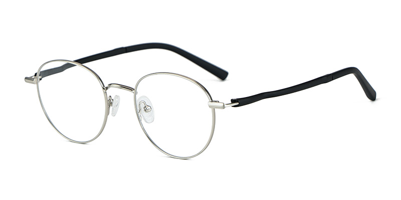 Unisex Metal Blue-Light Vintage Small Round Glasses Frame