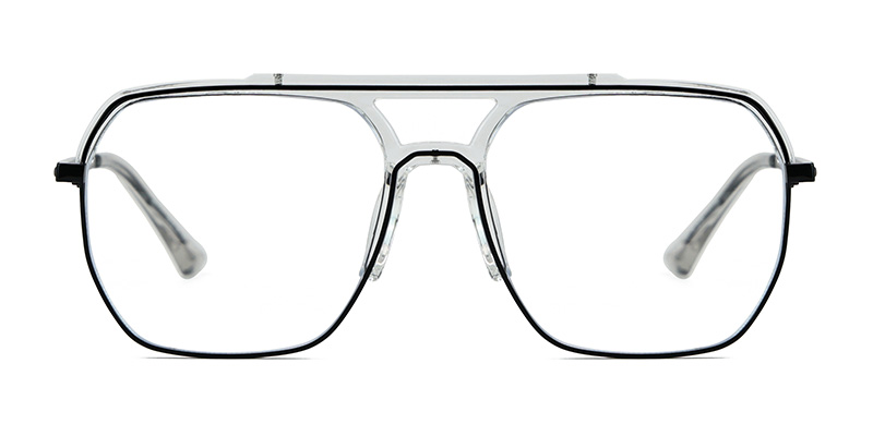 INS Style Pilot Metal Frame Blue-Light Protection Glasses