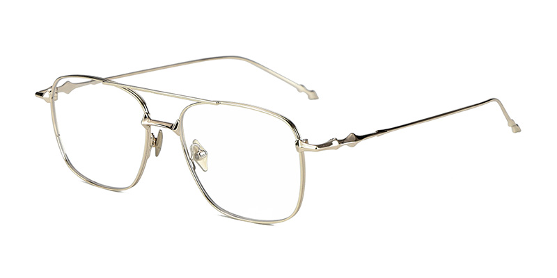 Women Blue-Light Blocking Double Beam Square Eyeglass Frame