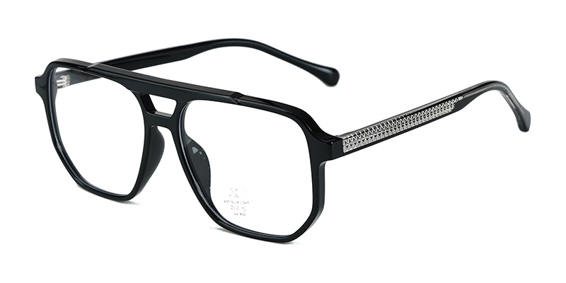 Retro TR90 Acetate Double Beam Design Anti Blue Light Glasses