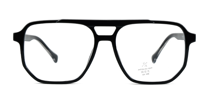 Retro TR90 Acetate Double Beam Design Anti Blue Light Glasses