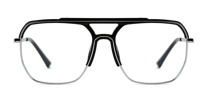 INS Style Pilot Metal Frame Blue-Light Protection Glasses