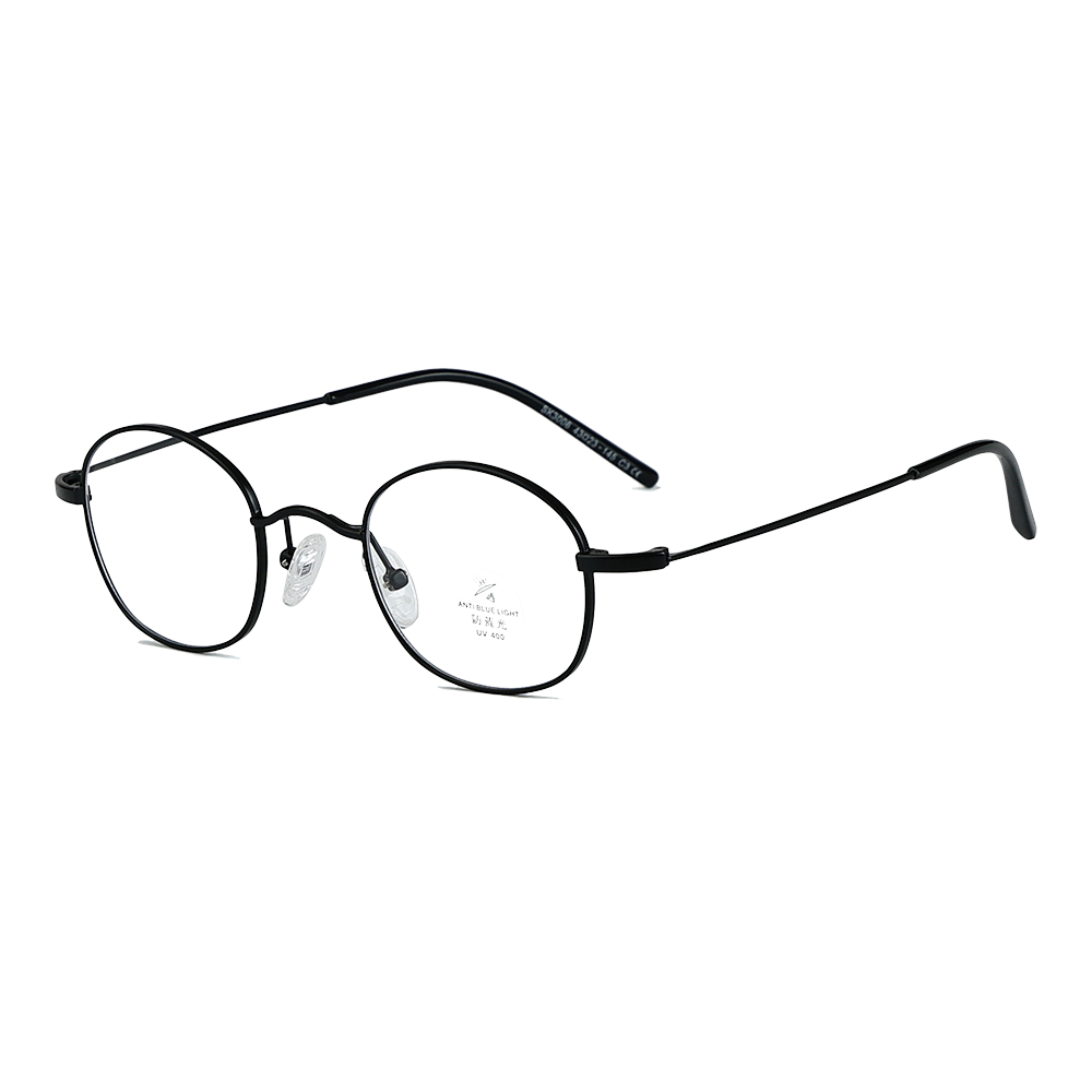 Clear Round Frame Metal Anti Blue-ray Glasses