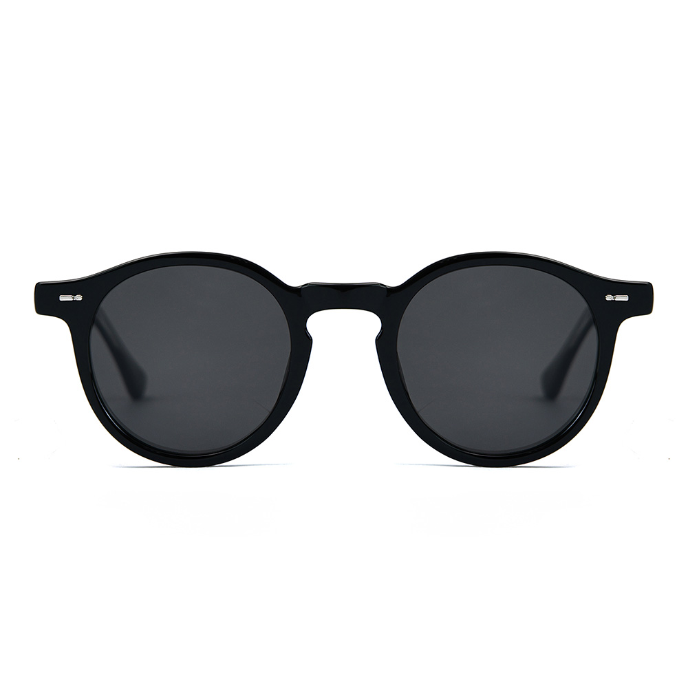 Vintage Classic Round Frame Polarized Sunglasses for Men
