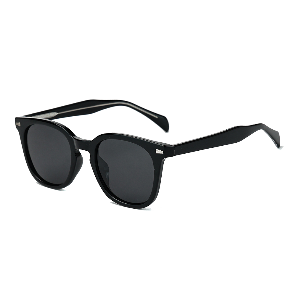 Fashion Square Unisex TR Frame Acetate Temple Sunglasses