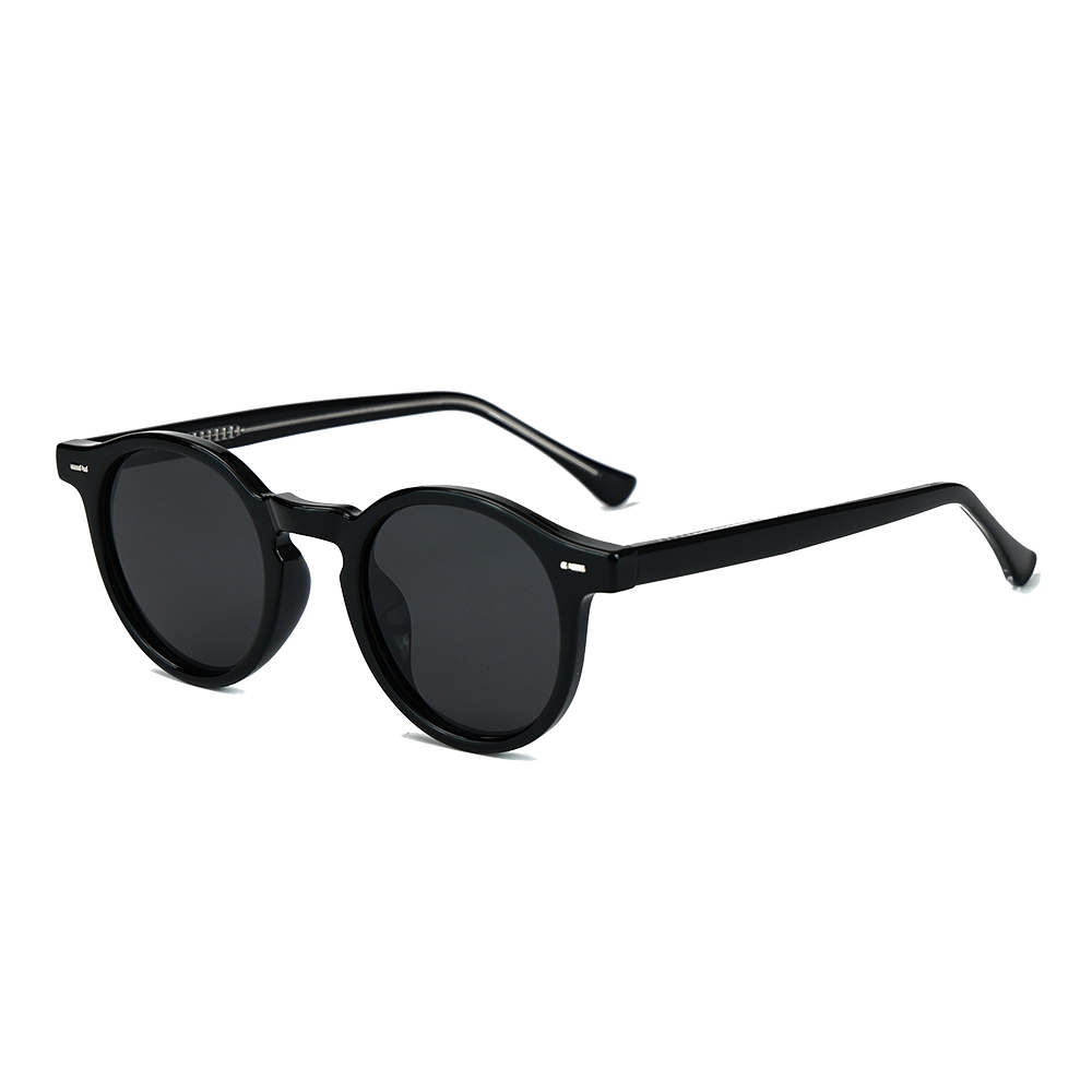 Vintage Classic Round Frame Polarized Sunglasses for Men