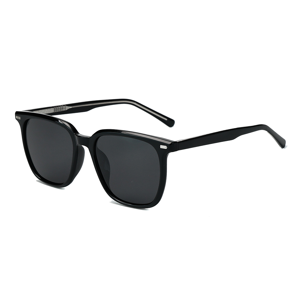 Oversized TR Frame Acetate-Temples Polarized UV400 Sunglasses