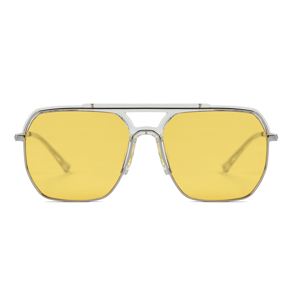 TR90 Metal Large Frame Pilot Polarized Sunglasses