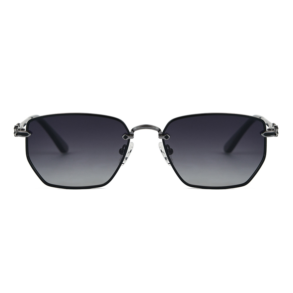 Metal Square Frame UV400 Polarized Sunglasses