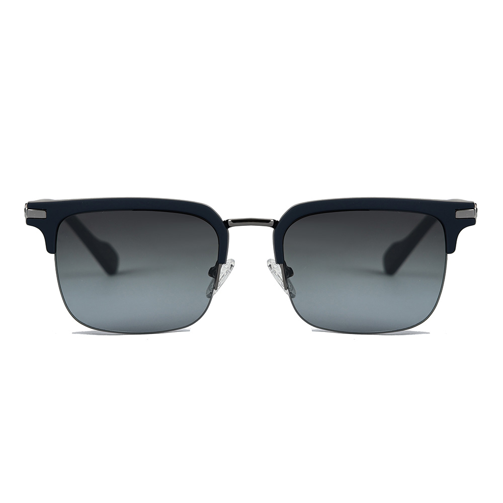 Unique Hinge Design Half Frame Polarized Sunglasses