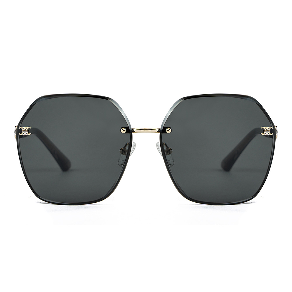 Korean Style Hexagonal Rimless Unisex Sunglasses