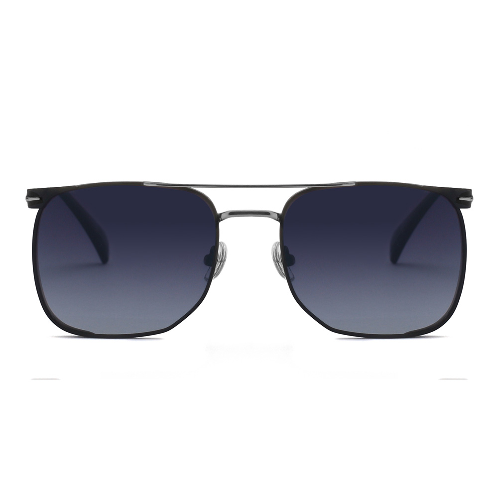 Oversized Metal Frame Pilot Polarized Sunglasses