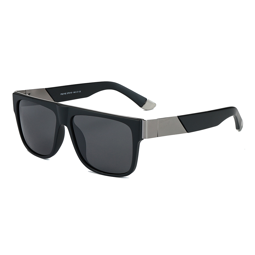 Lightweight Metal Square Frame Polarized Sunglasses
