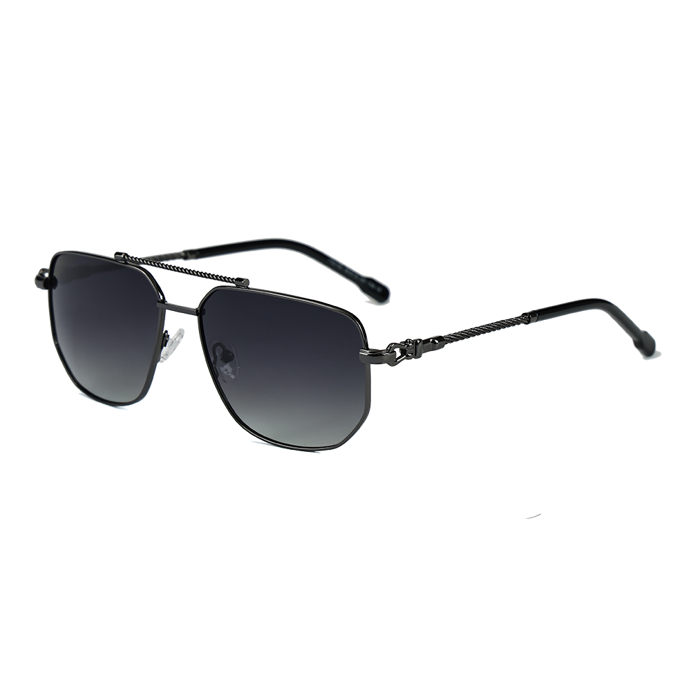 Aviator Polarized Sunglasses with Hollow Hinge