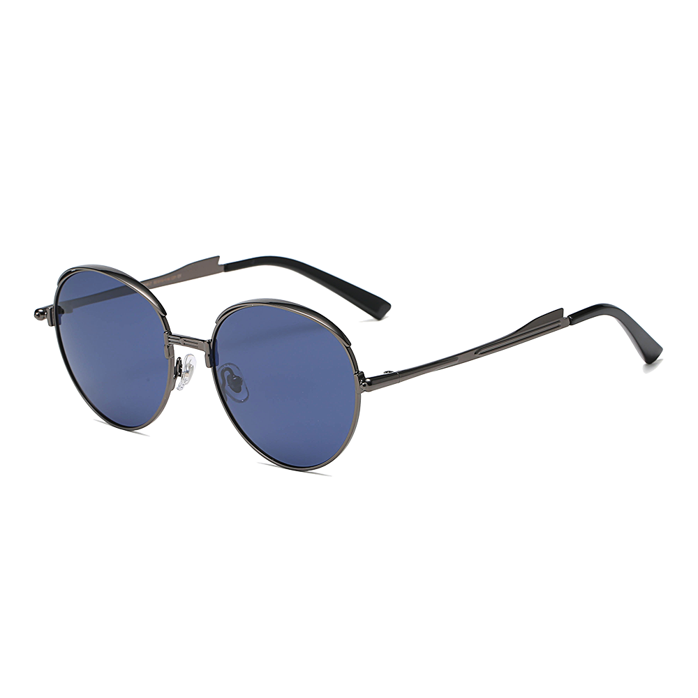 Unique Metal Punk Round Frame Polarized Sunglasses