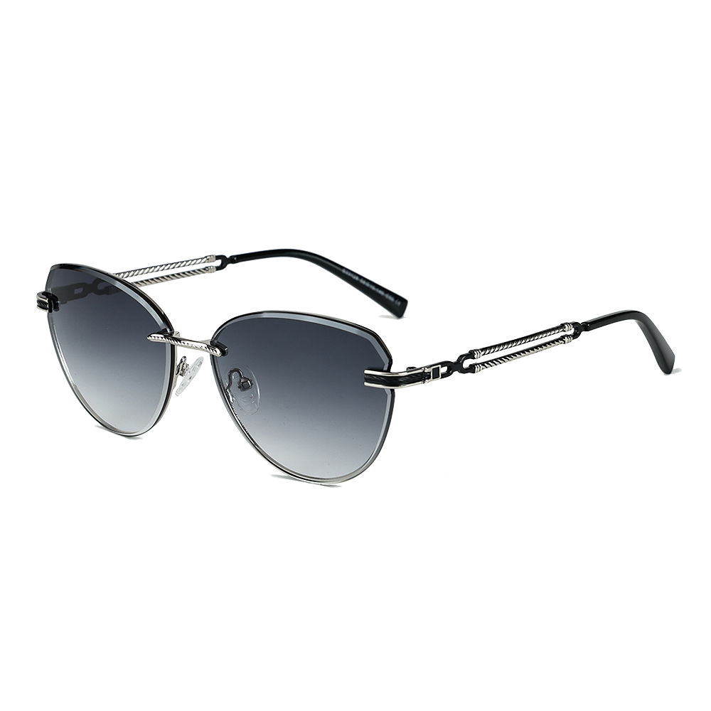 Vintage Cat Eye Rimless Women Sunglasses