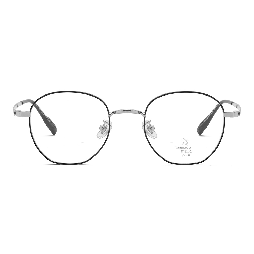 Square Metal Frame Blue Light Glasses