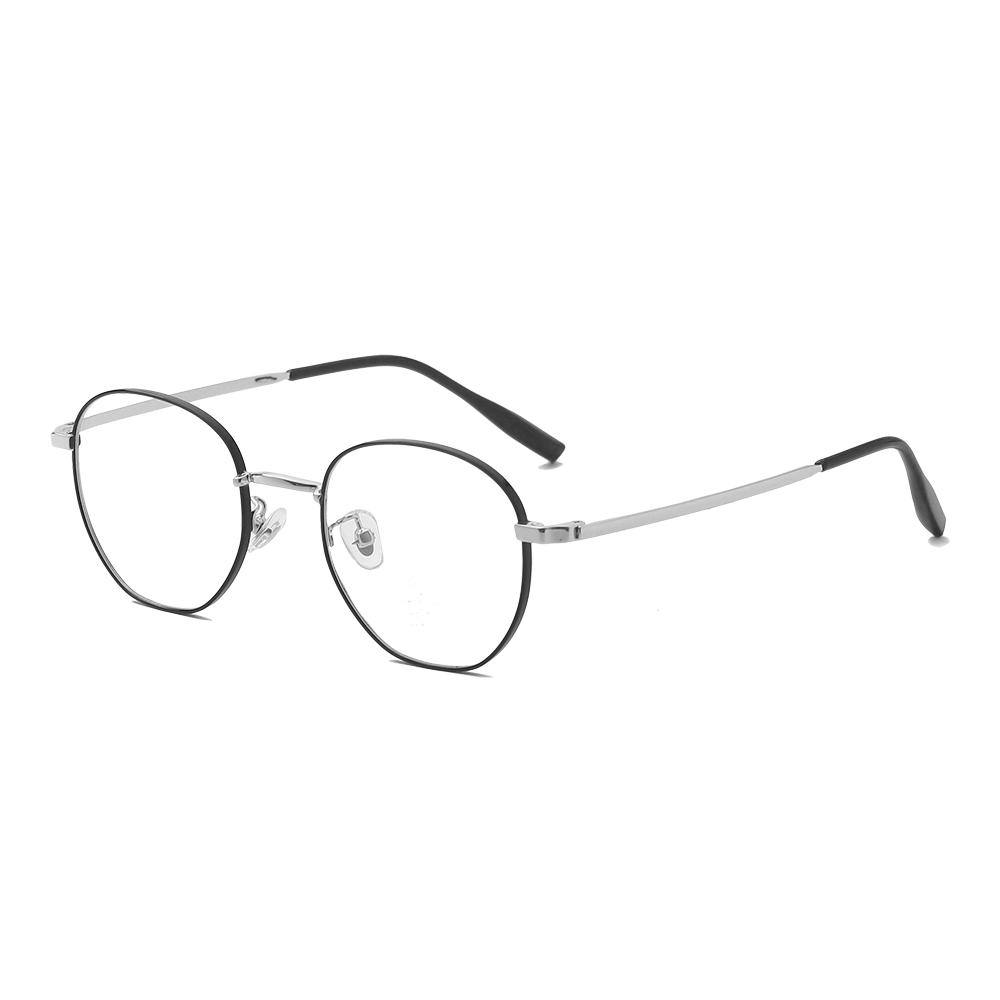 Square Metal Frame Blue Light Glasses