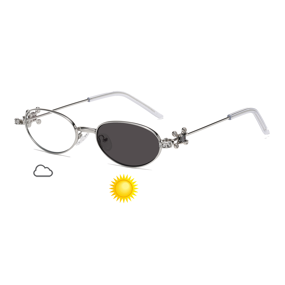 Elegant Photochromic Rhinestone Sunglasses