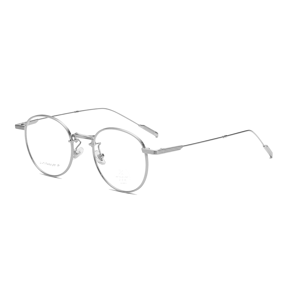 Small Round Titanium Eyewear Blue Light Blocking Glasses